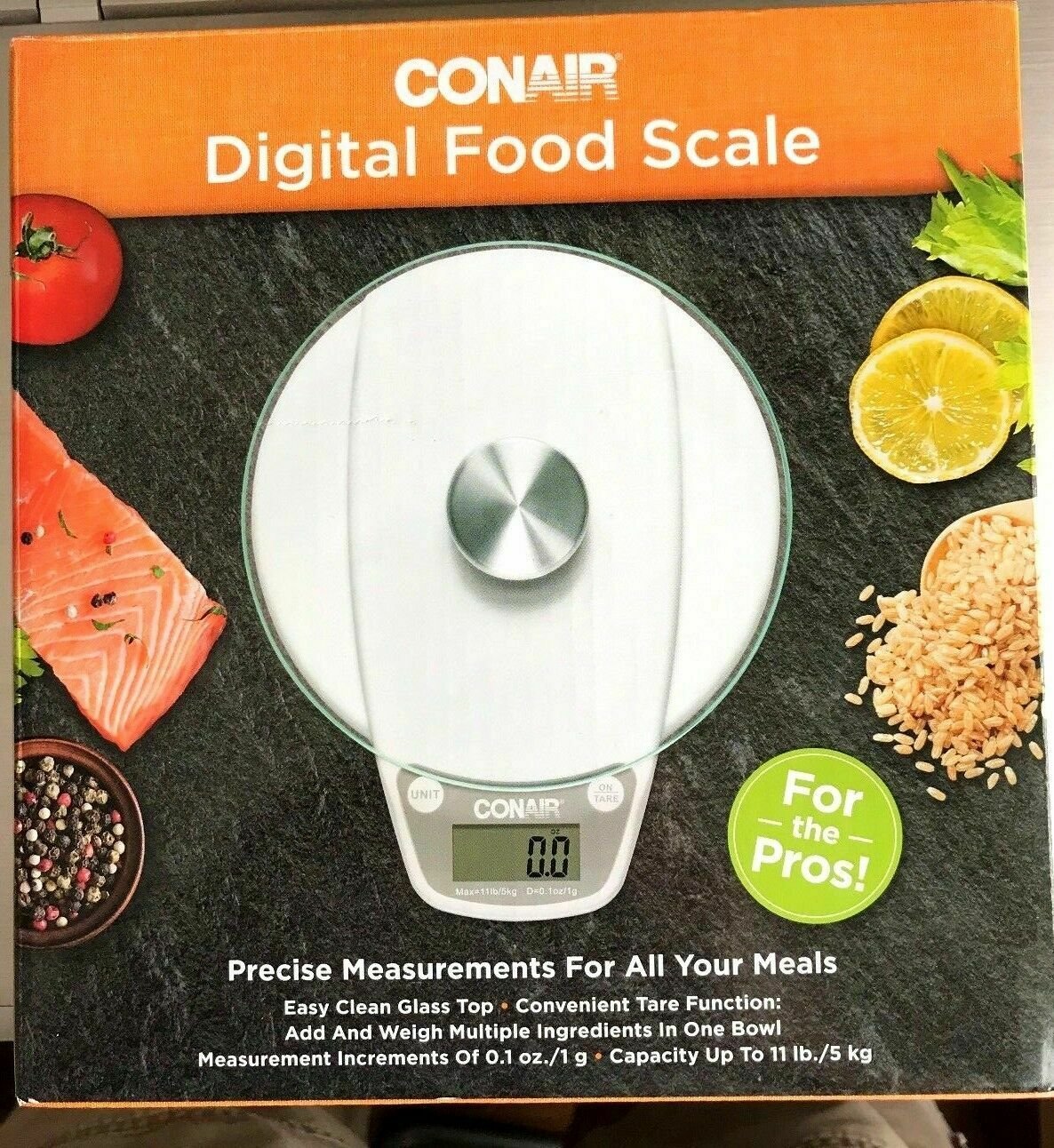 Conair Digital Food Scale Up to 11 lbs Digital Readout Easy to Clean