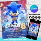 Sonic the hedgehog Birthday Invitation Digital Template