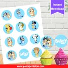 Bluey Cupcake Toppers Instant Download