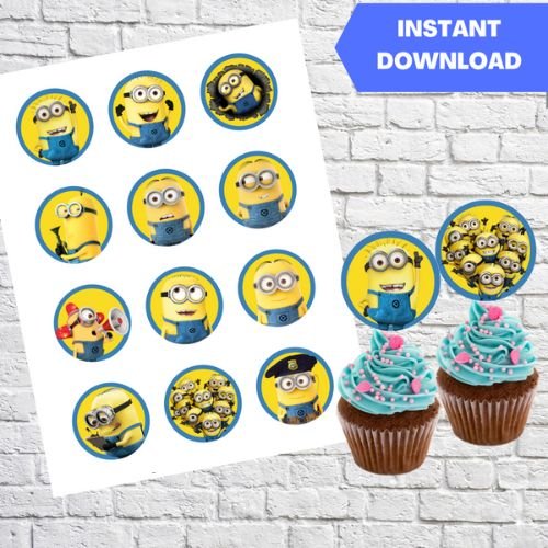 Minions Cupcake Toppers Printable