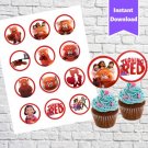 Turning Red Cupcake Toppers Printable