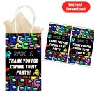 Among Us Party Paper Gift Bags Printable