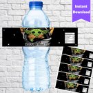 Baby Yoda Water Bottle Labels Printable