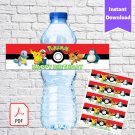 Pokemon Go Pikachu Water Bottle Labels