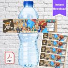 One Piece Water Bottle Labels