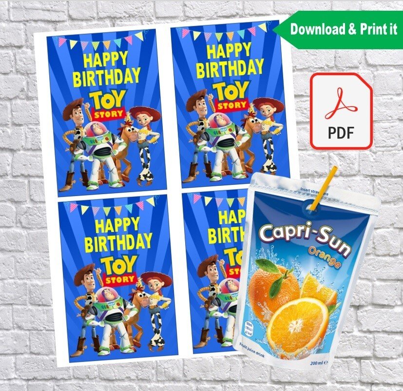 Disney Toy Story Capri Sun Labels