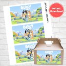 Bluey Gable Box Labels Instant Download