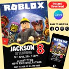 Roblox Birthday Invitation Digital Template