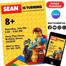 Lego Movie Birthday Invitation Digital Template