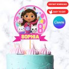 Gabby's Dollhouse Party Centerpieces Cake Topper