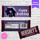 Wednesday Addams Candy Chocolate Bar Wrapper