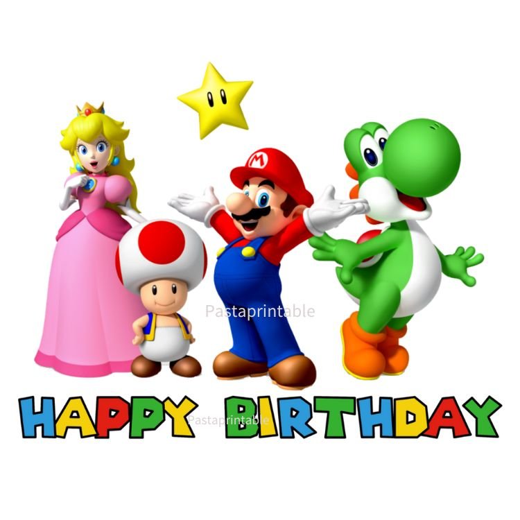 Super Mario Bros Birthday PNG Clipart Image
