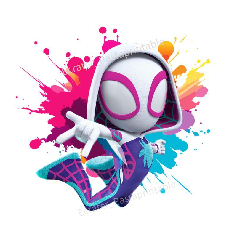 Spider Gwen Splash PNG Clipart Image