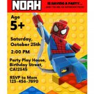 Lego Spiderman Birthday Invitation Template