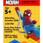 Lego Spiderman Birthday Invitation Template