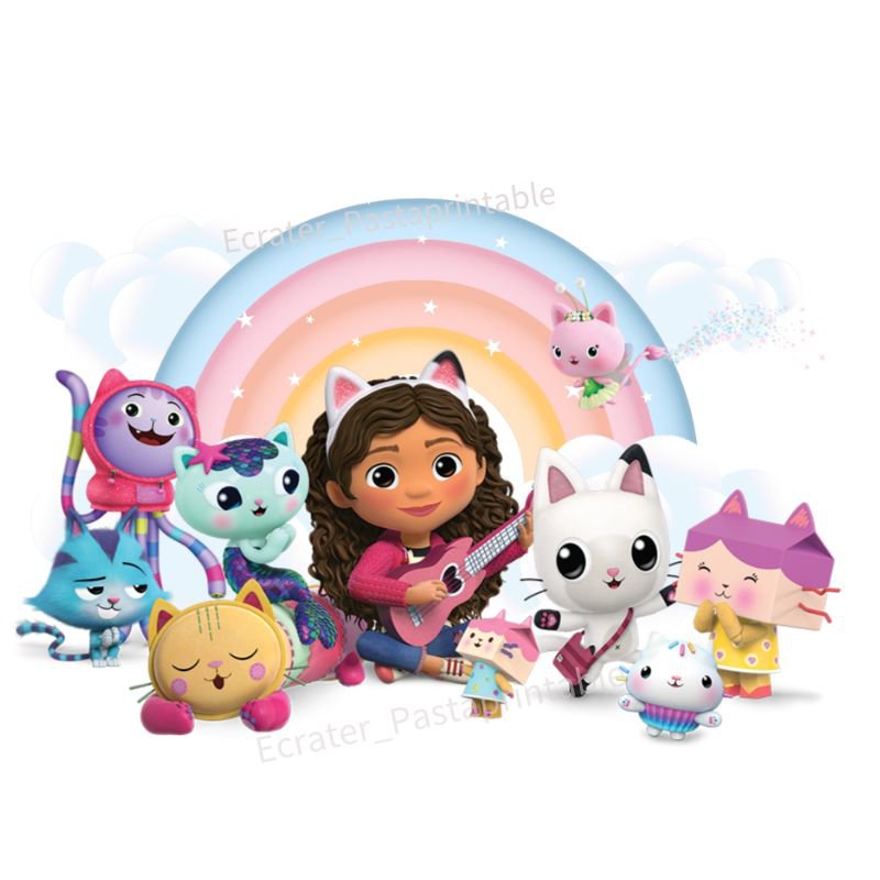 Gabby's Dollhouse Rainbow PNG Clipart Image