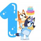 Bluey Bingo 1st Birthday PNG Clipart Digital