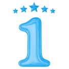 1st Birthday Blue PNG Image Clipart