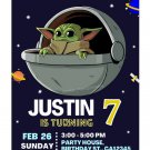 Baby Yoda Birthday Invitation Template