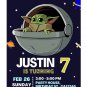 Baby Yoda Birthday Invitation Template