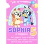 Bluey Bingo Birthday Invitation Template