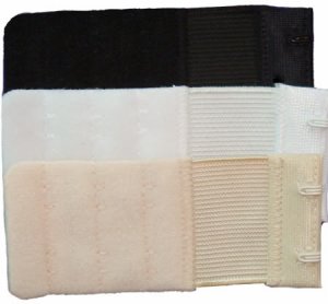 3 PC LOT BRA EXTENDER EXTENSION BLACK TAN WHITE 2 HOOKS