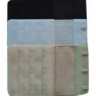 3 PC LOT BRA EXTENDER EXTENSION 3 HOOK BLACK TAN WHITE