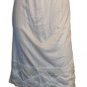 NEW 24" LONG HALF SLIP SHEER NYLON SKIRT WHITE MEDIUM