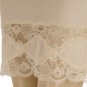 NEW 18" MINI LACE HALF SLIP SHEER NYLON SKIRT BEIGE
