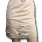NEW 18" MINI LACE HALF SLIP SHEER NYLON SKIRT BEIGE