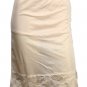 NEW 24" LONG LACE HALF SLIP SHEER NYLON SKIRT BEIGE
