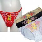 NEW LOT 3 SATIN SEXY LOW RISE BIKINI PANTY PANTIES S