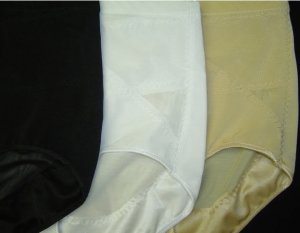PLUS SIZE FULL COVERAGE PANTY SHAPER GIRDLE WHITE 2XL