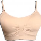 PADDED BANDEAU BRALET CLEAR STRAP SPORTS TOP BRA  WHITE