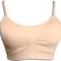 PADDED BANDEAU BRALET CLEAR STRAP SPORTS TOP BRA WHITE