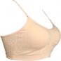 PADDED BANDEAU BRALET CLEAR STRAP SPORTS TOP BRA WHITE