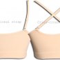 PADDED BANDEAU BRALET CLEAR STRAP SPORTS TOP BRA WHITE