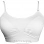 PADDED BANDEAU BRALET CLEAR STRAP SPORTS TOP BRA WHITE