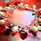 #CRCH18=HEARTS n PEARLS Garnet 925 SS  SGD$45