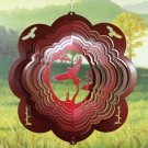 12" Eagle 3D Wind Spinner - Red Starlight