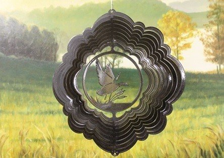 12" Mallard Wind Spinner - Black