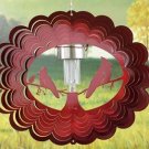 12" Cardinal Wind Spinner - Solar - Red Starlight