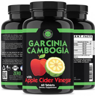 Weight Loss Garcinia Cambogia w Apple Cider Vinegar & CLA, ACV Fat Burner Pills