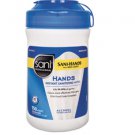 Sani Professional Hands Instant Sanitizing Wipes, 6 x 5, White, 100/Canister