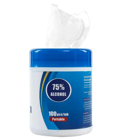Disinfection Wipes 100 Sheets Bag Portable 75 Alcohol Wipes  Container For Wet Wipes