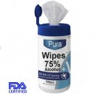 ANTIBACTERIAL WET WIPES IN RESEALABLE CONTAINER - 100 COUNT