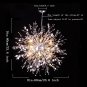 GDNS 12 Pcs Lights Chandeliers Firework LED Light Stainless Steel Crystal Pendant Lighting Ceiling