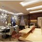 GDNS 12 Pcs Lights Chandeliers Firework LED Light Stainless Steel Crystal Pendant Lighting Ceiling
