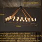 RUXUE Vintage Barn Rope Rectangle Ceiling Light Industrial Pendant Light Fixtures E26 Bulb Sockets