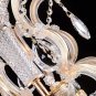 Large Crystal Chandelier with 6 Pcs E12 Lights K9 Crystal Chandelier Candle Gold Frame Pendant Light